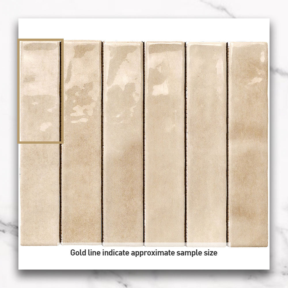 Marrakesh Beige 250x50 Zellige Gloss Subway Tile