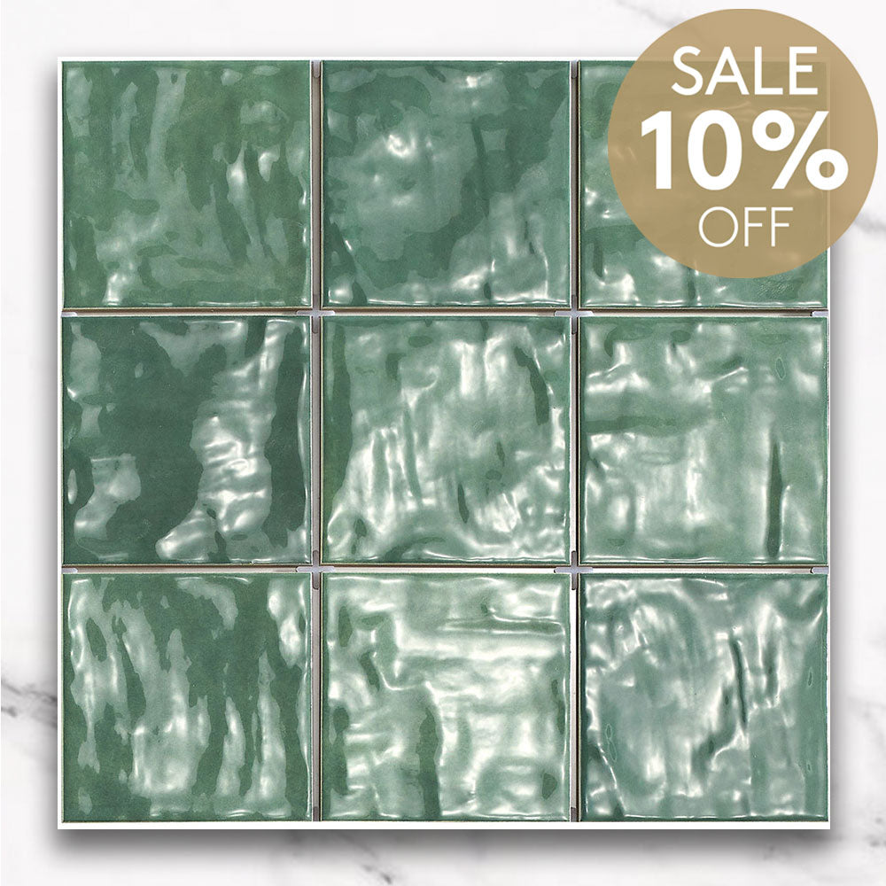 Marrakesh Green 120X120 Zellige Gloss Square Tile