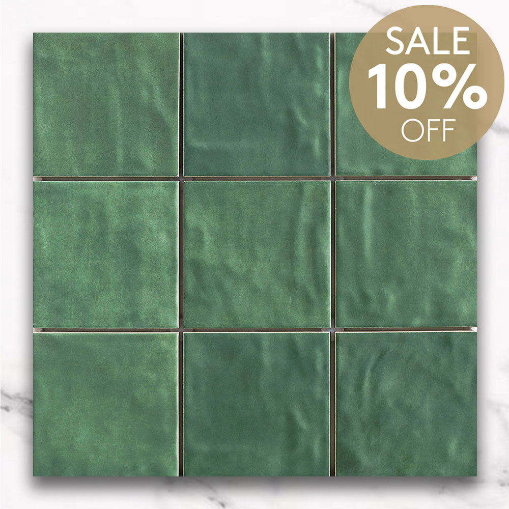 Marrakesh Green 120X120 Zellige Matt Square Tile