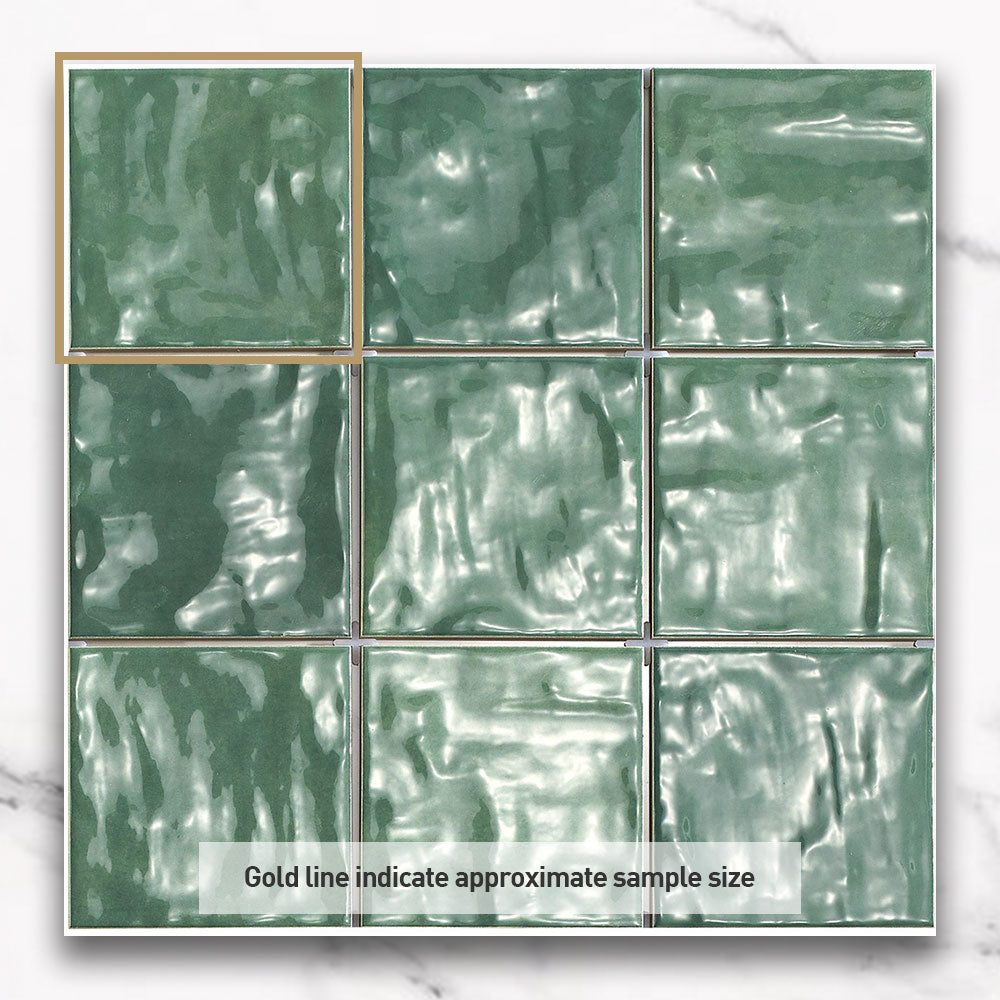 Marrakesh Green 120X120 Zellige Gloss Square Tile