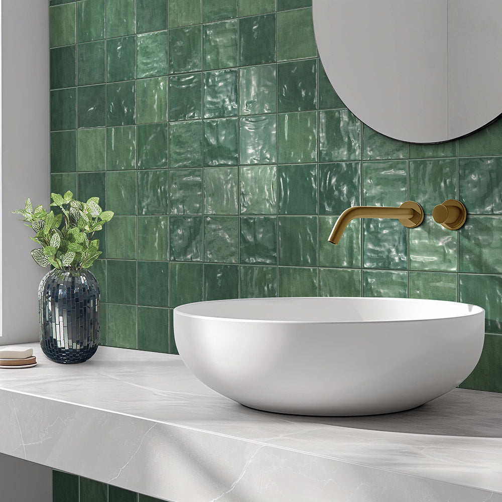 Marrakesh Green 120X120 Zellige Gloss Square Tile