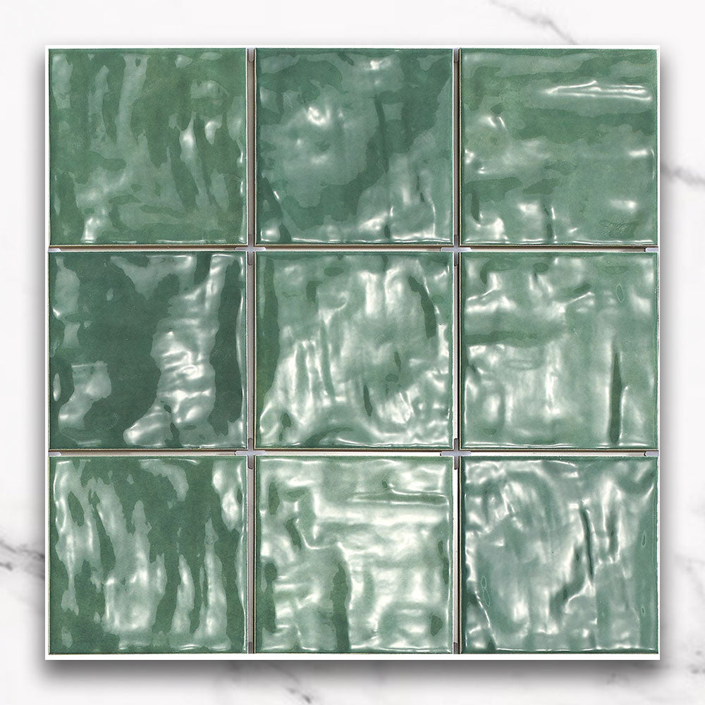 Marrakesh Green 120X120 Zellige Gloss Square Tile