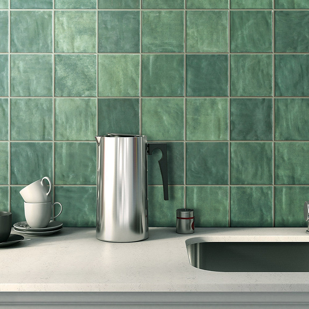 Marrakesh Green 120X120 Zellige Matt Square Tile