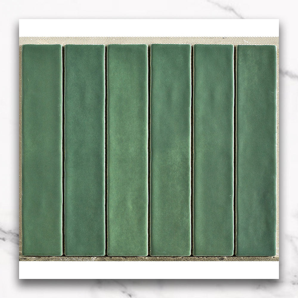 Marrakesh Green 250x50 Zellige Matt Subway Tile