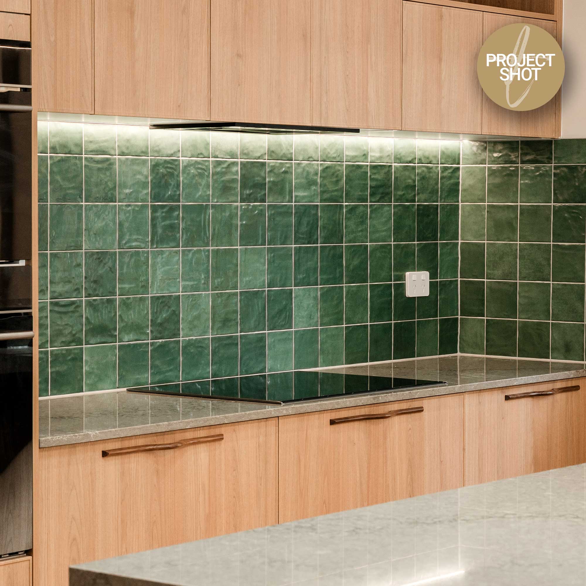 Marrakesh Green 120X120 Zellige Gloss Square Tile