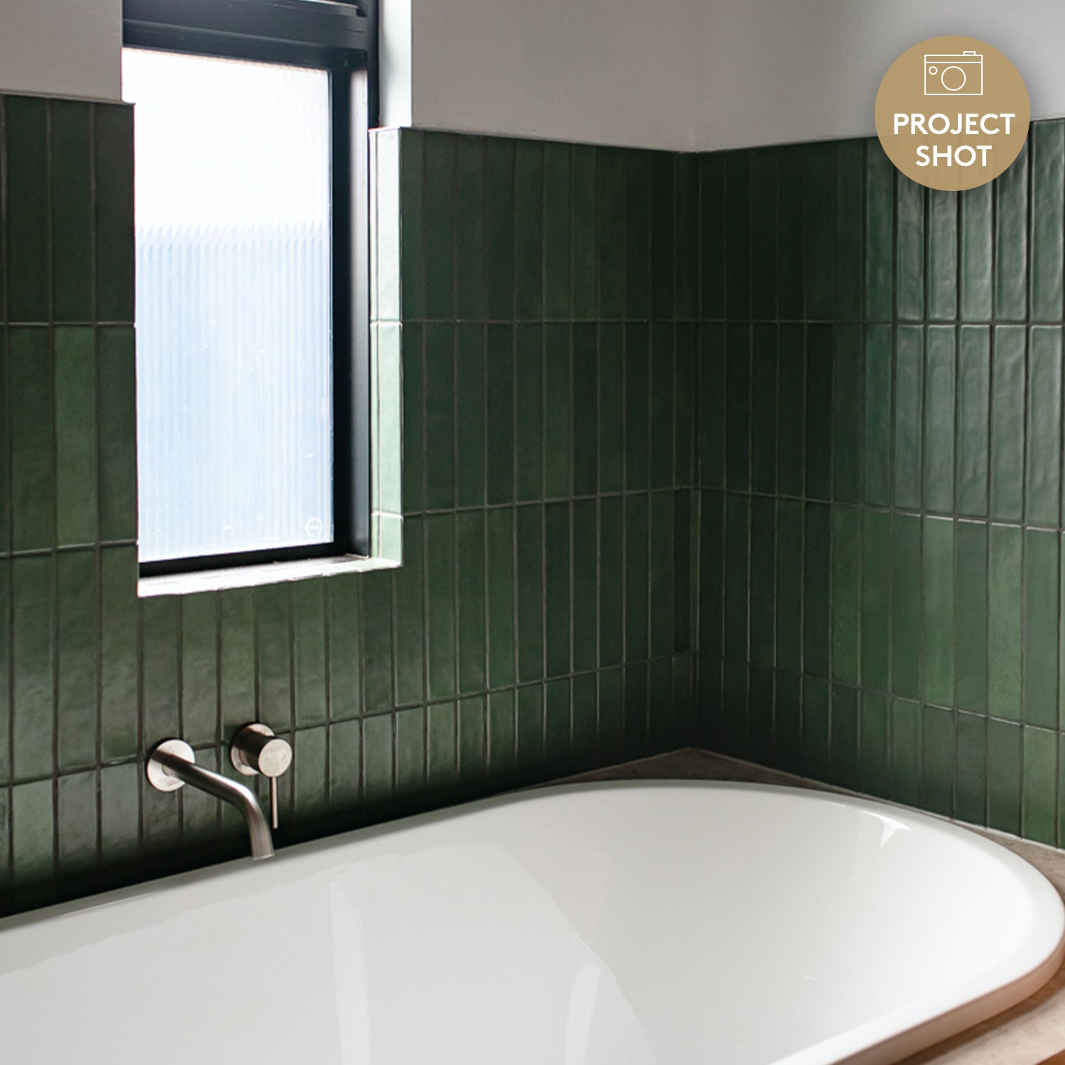 Marrakesh Green 250x50 Zellige Matt Subway Tile