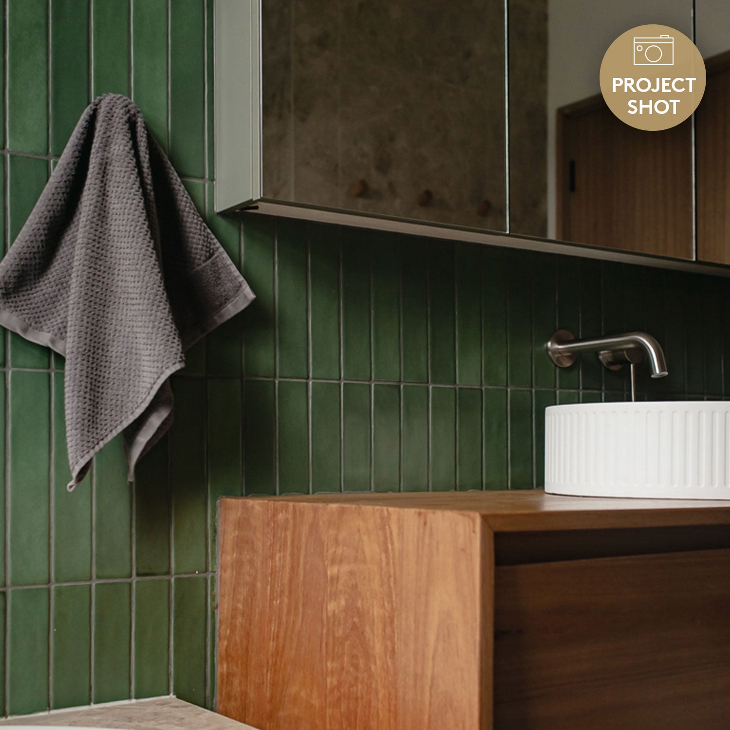 Marrakesh Green 250x50 Zellige Matt Subway Tile