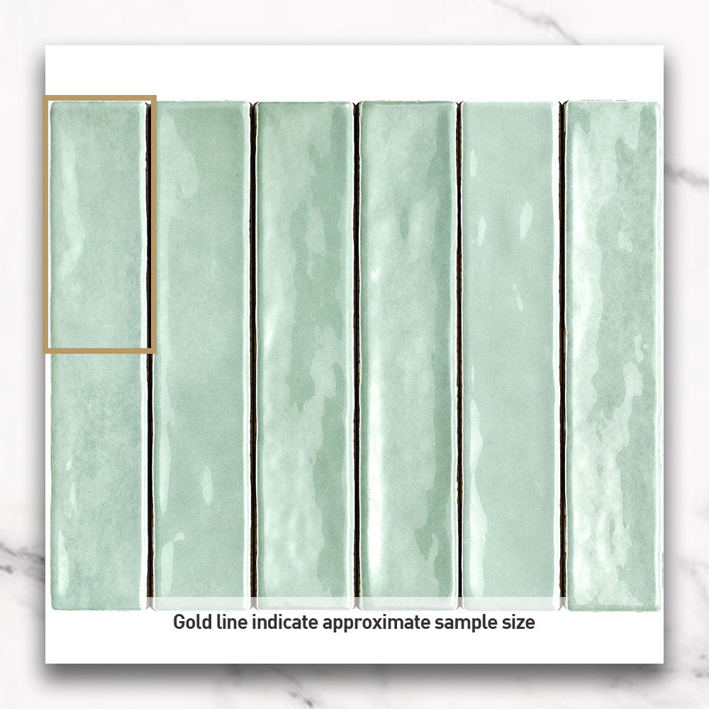 Marrakesh Mint 250x50 Zellige Gloss Subway Tile