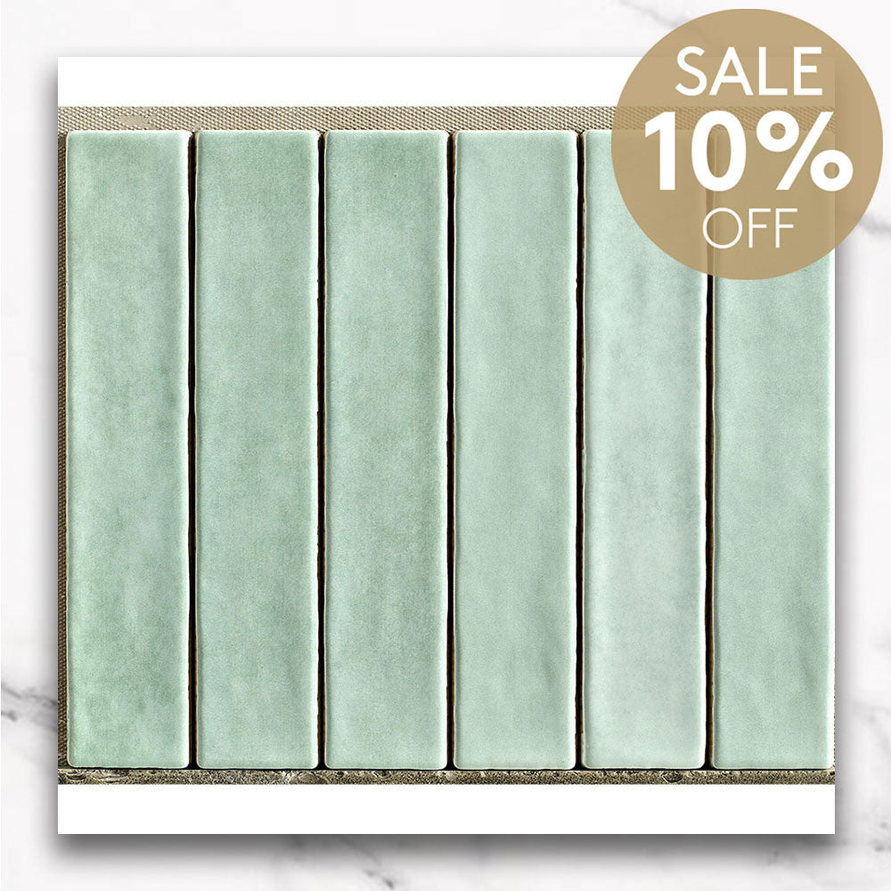 Marrakesh Mint 250x50 Zellige Matt Subway Tile