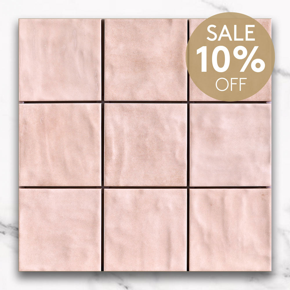 Marrakesh Rosa Pink 120X120 Zellige Matt Square Tile