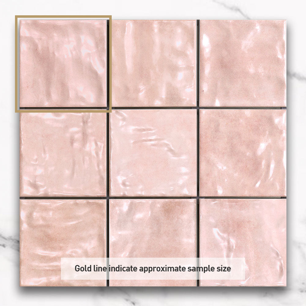 Marrakesh Rosa Pink 120X120 Zellige Gloss Square Tile