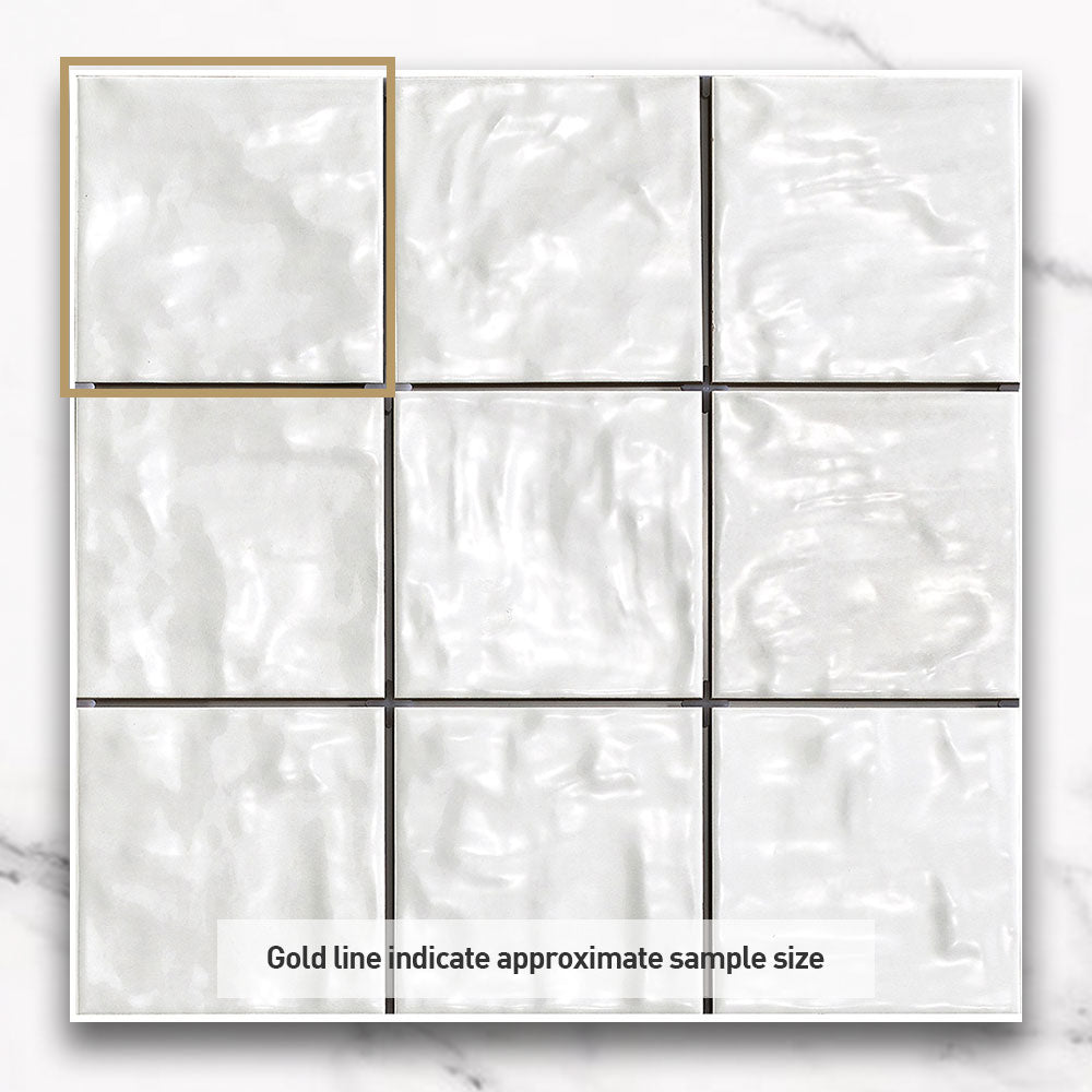 Marrakesh White 120X120 Zellige Gloss Square Tile