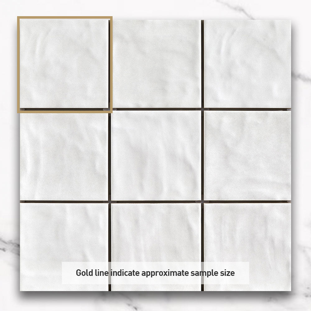 Marrakesh White 120X120 Zellige Matt Square Tile