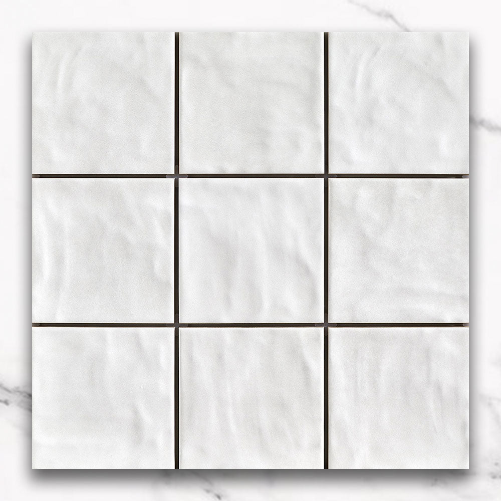 Marrakesh White 120X120 Zellige Matt Square Tile