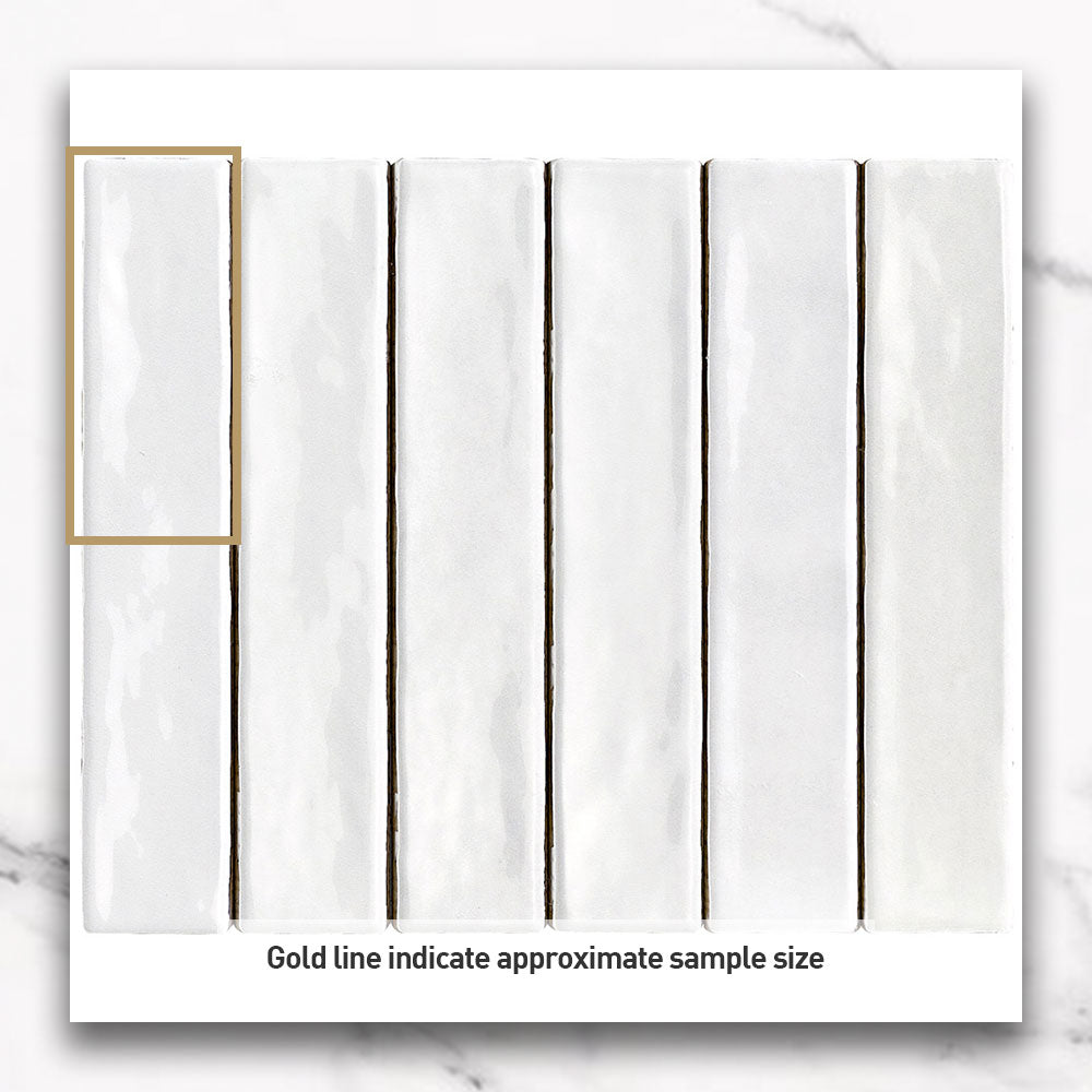 Marrakesh White 250x50 Zellige Gloss Subway Tile