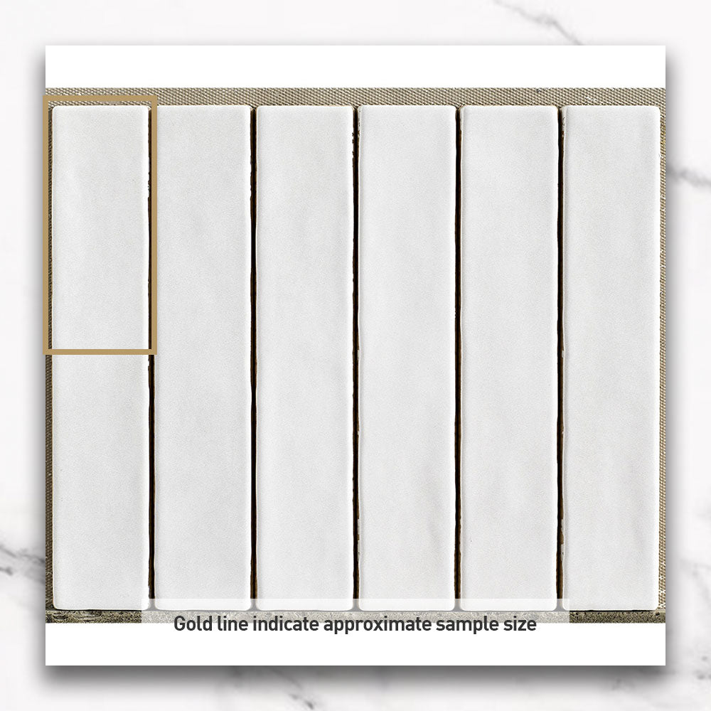 Marrakesh White 250x50 Zellige Matt Subway Tile