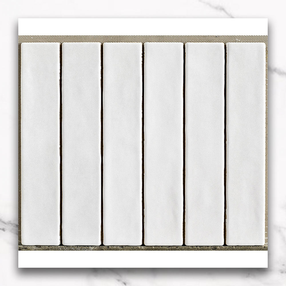 Marrakesh White 250x50 Zellige Matt Subway Tile