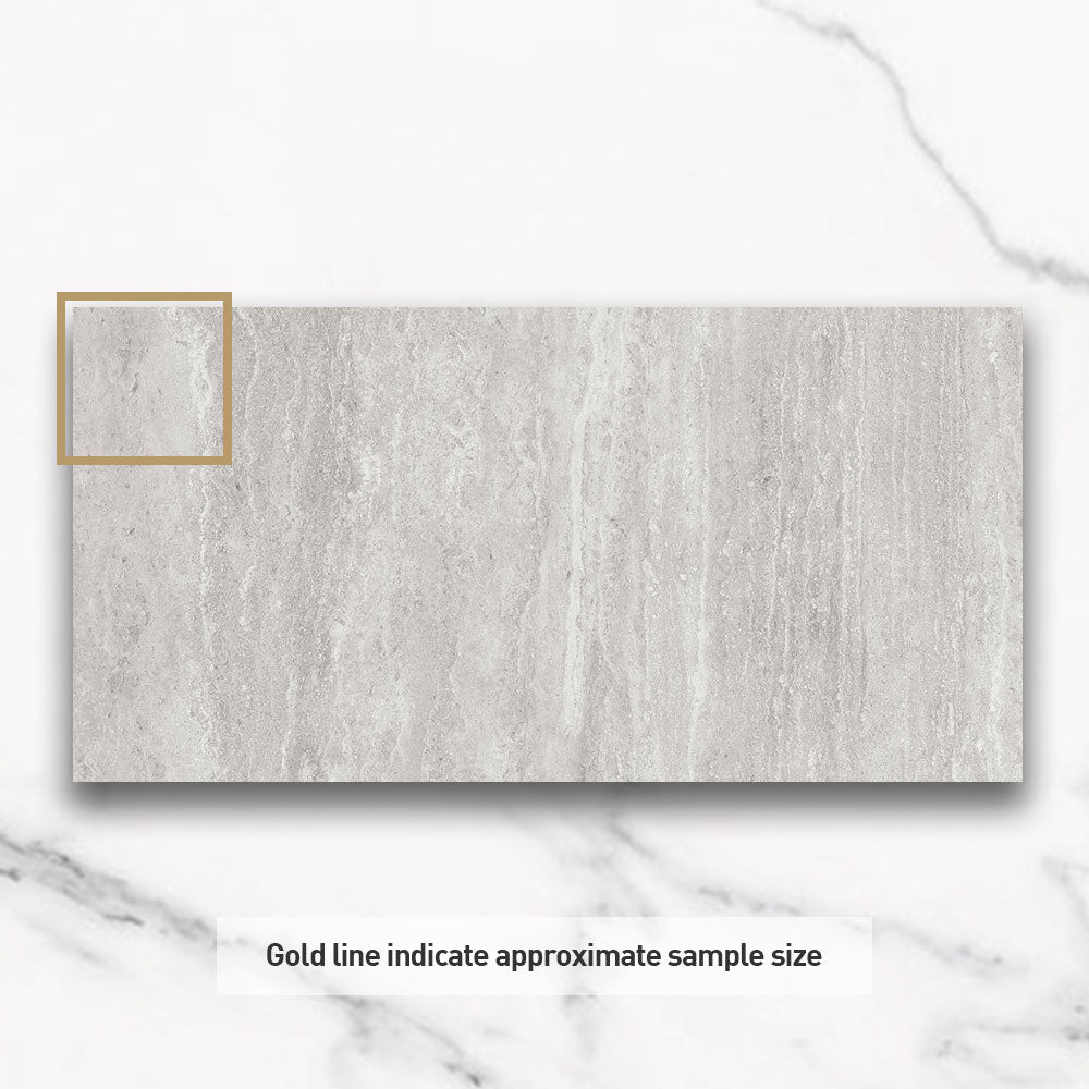 Marseille Grey 300x600 Matt Travertine Look Porcelain Tile