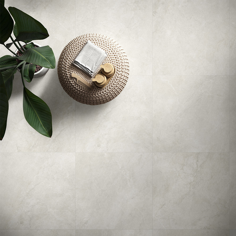 Messina Bianco 600x600 Matt Stone Look Porcelain Tile