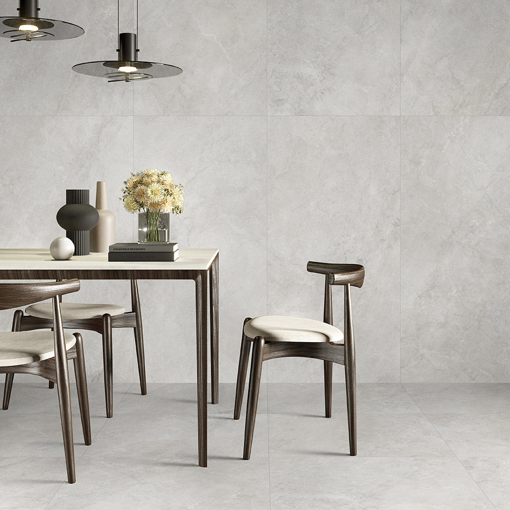 Messina Silver 600x600 Matt Stone Look Porcelain Tile