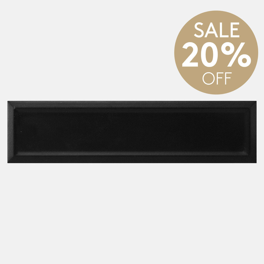 Metro Black Frame 68x280 Matt Subway Tile