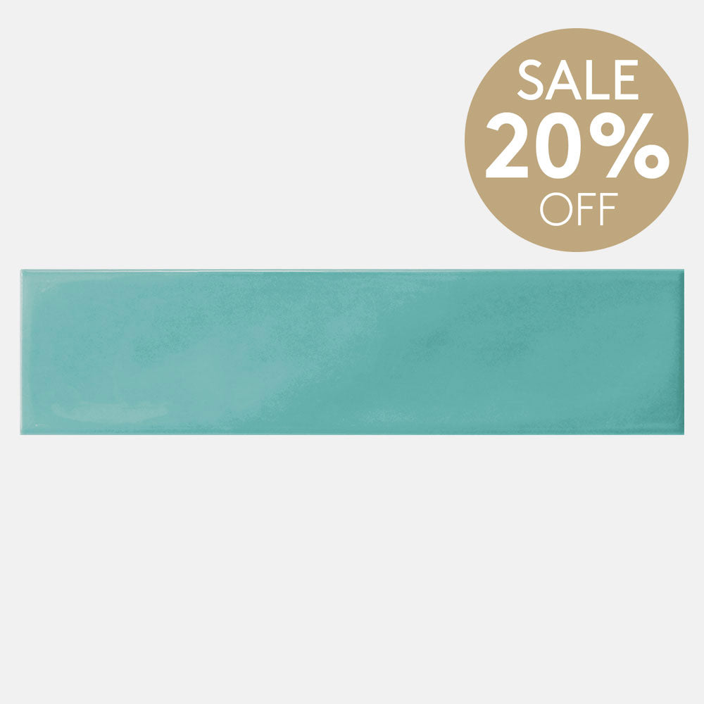 Metro Light Green Wave 68x280 Matt Subway Tile