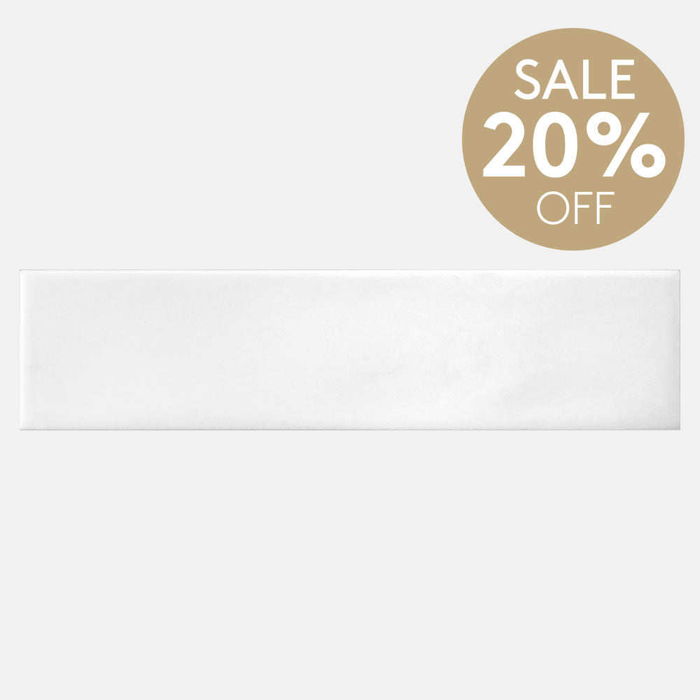 Metro White Wave 68x280 Matt Subway Tile