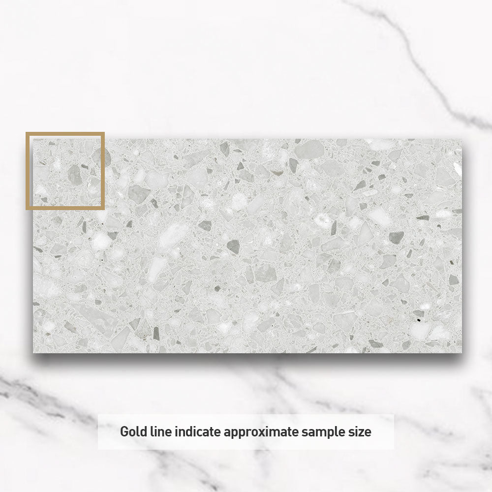 Modena White 300X600 Matt Terrazzo Porcelain Tile