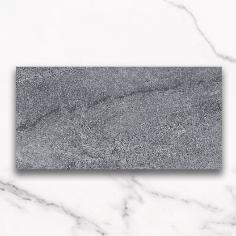 Mondial Grey 300x600 Stone Look Lappato Porcelain Tile
