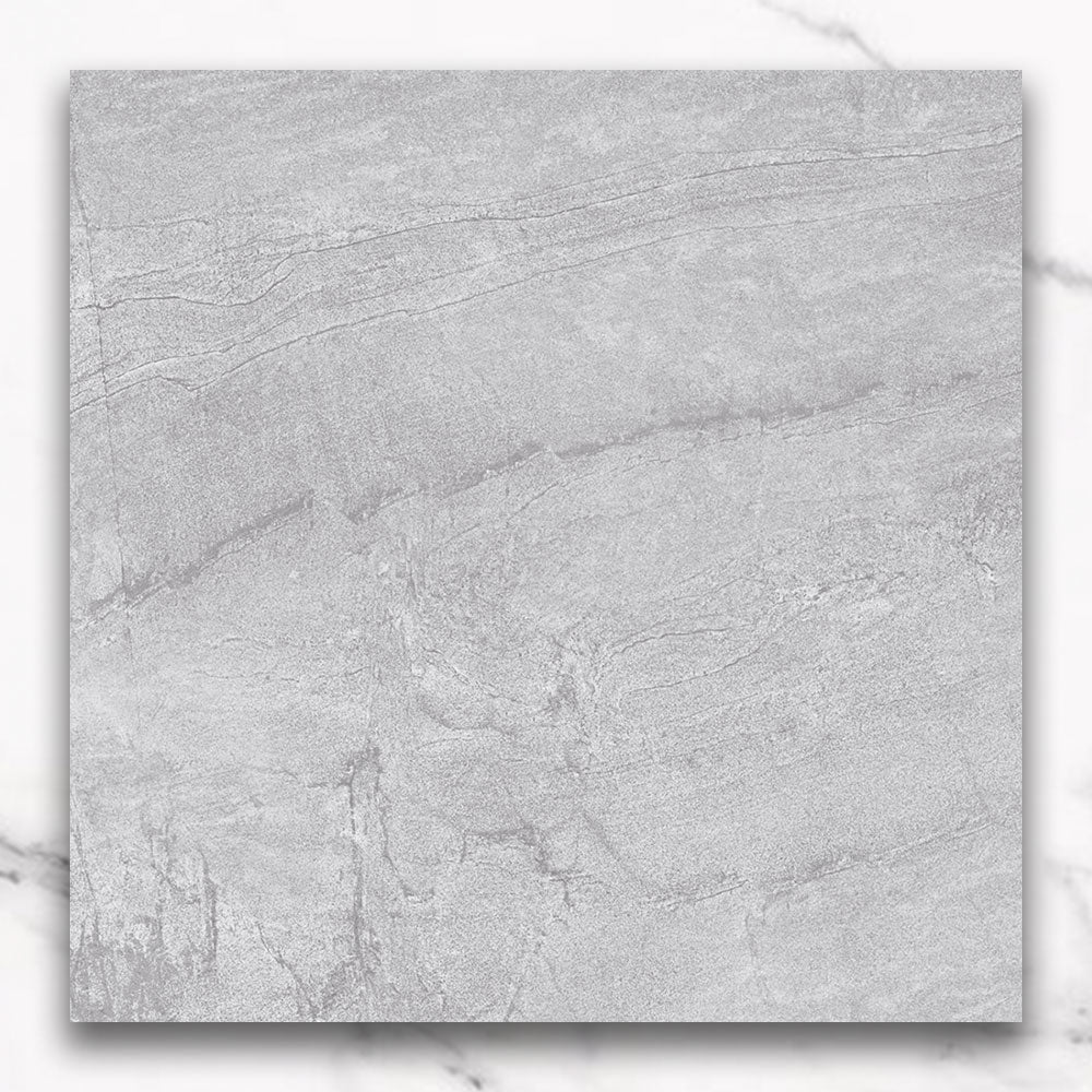 Mondial Light Grey 600x600 Stone Look Lappato Porcelain Tile