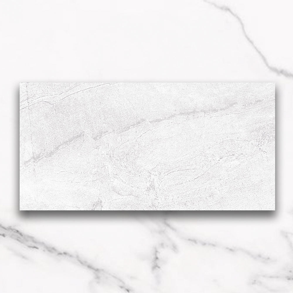 Mondial White 300x600 Stone Look Outdoor Porcelain Tile