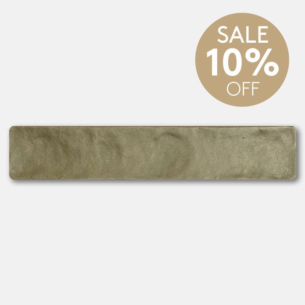 Mykonos Moss Green 50X250 Zellige Matt Hand Made Subway Tile