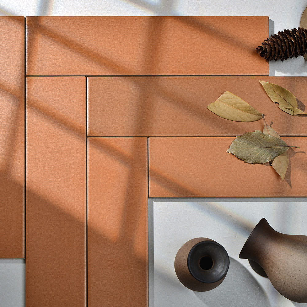 Osaka Mix Shade Terracotta 75x300 Matt Subway Tile