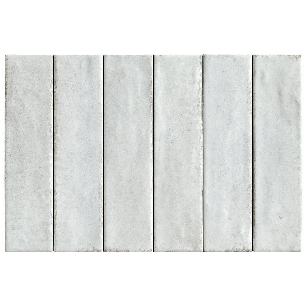 Ravello White 60x240 Zellige Matt Subway Tile