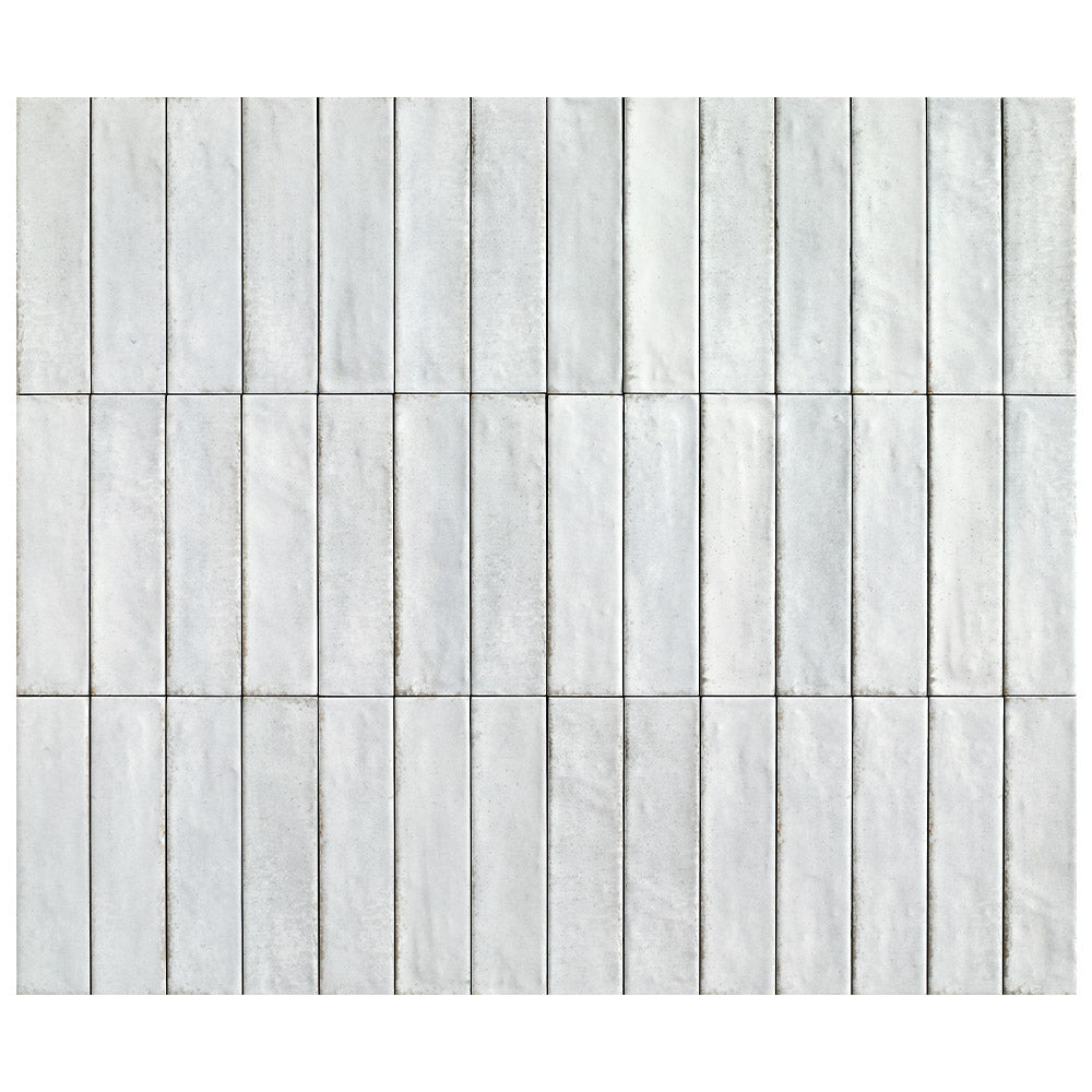 Ravello White 60x240 Zellige Matt Subway Tile