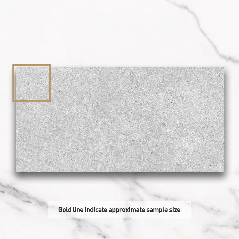 Prague Light Grey 300X400 Gloss Wall Concrete Look Porcelain Tile