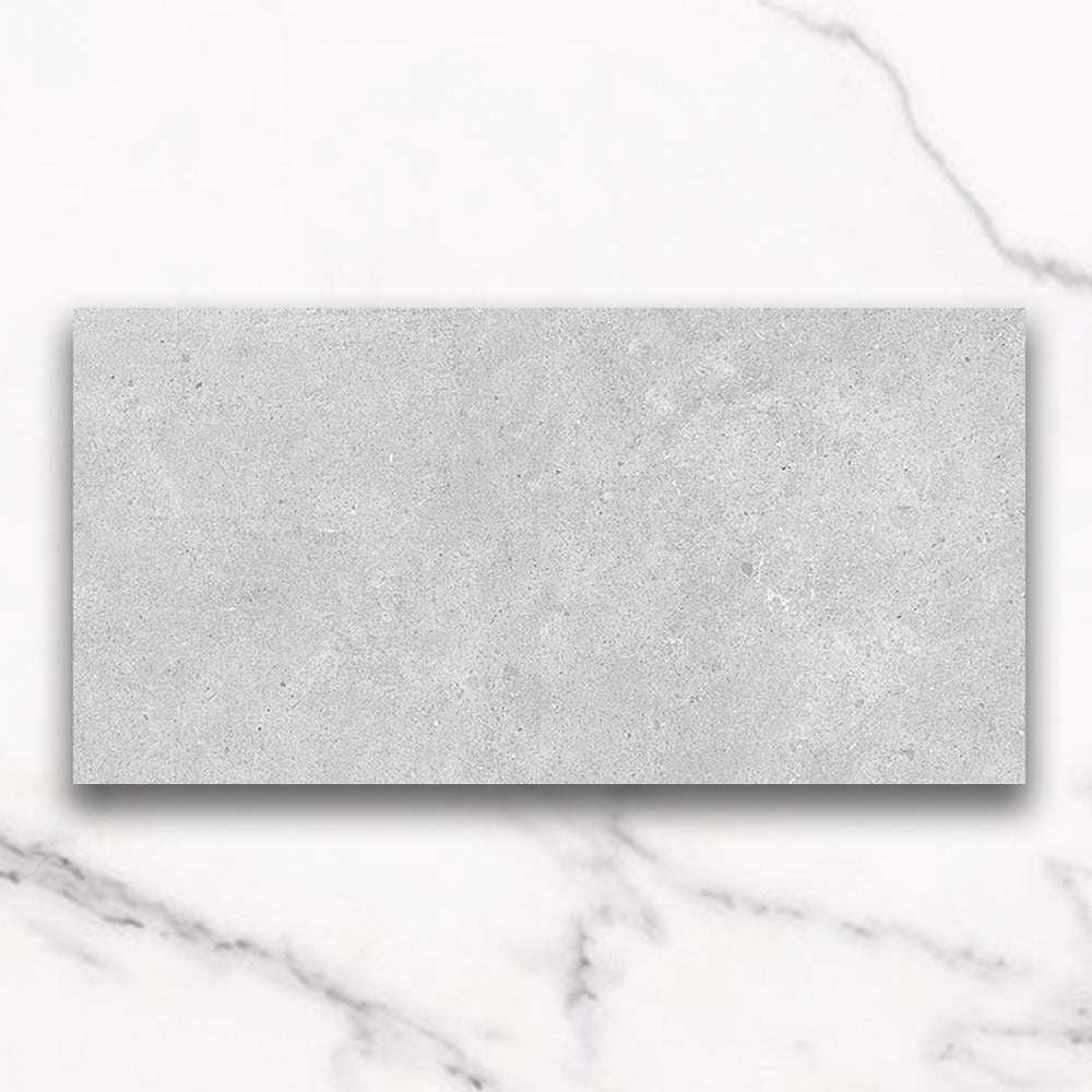 Prague Light Grey 300X400 Gloss Wall Concrete Look Porcelain Tile