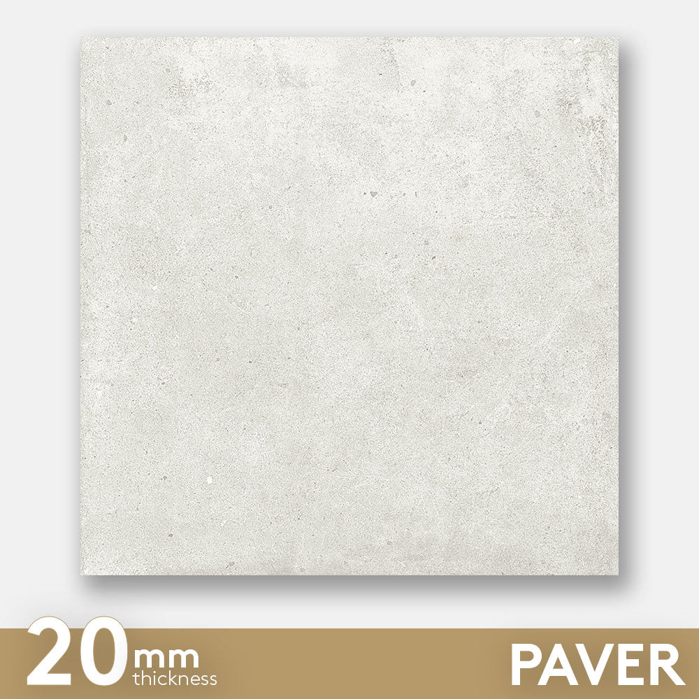 Prague White 600X600X20 Outdoor Porcelain Paver Tile