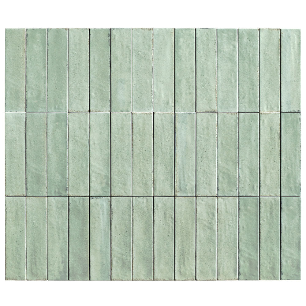 Ravello Light Green 60x240 Zellige Matt Subway Tile