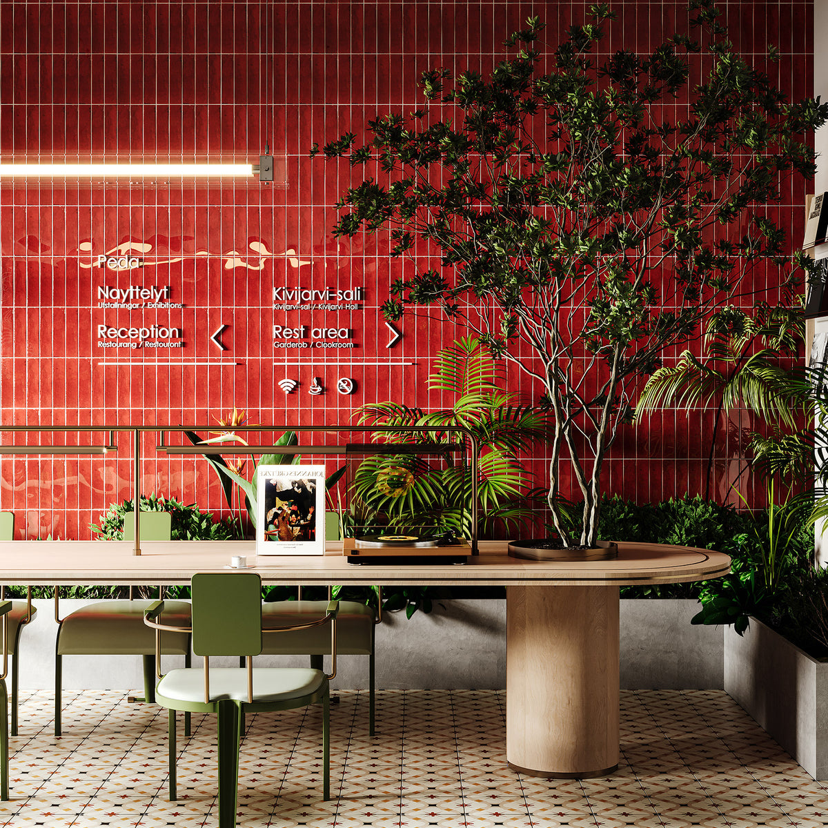 Ravello Empire Red 60x240 Zellige Gloss Subway Tile