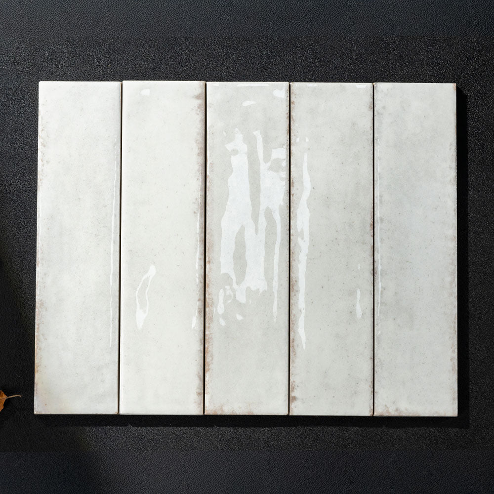 Ravello White 60x240 Zellige Gloss Subway Tile