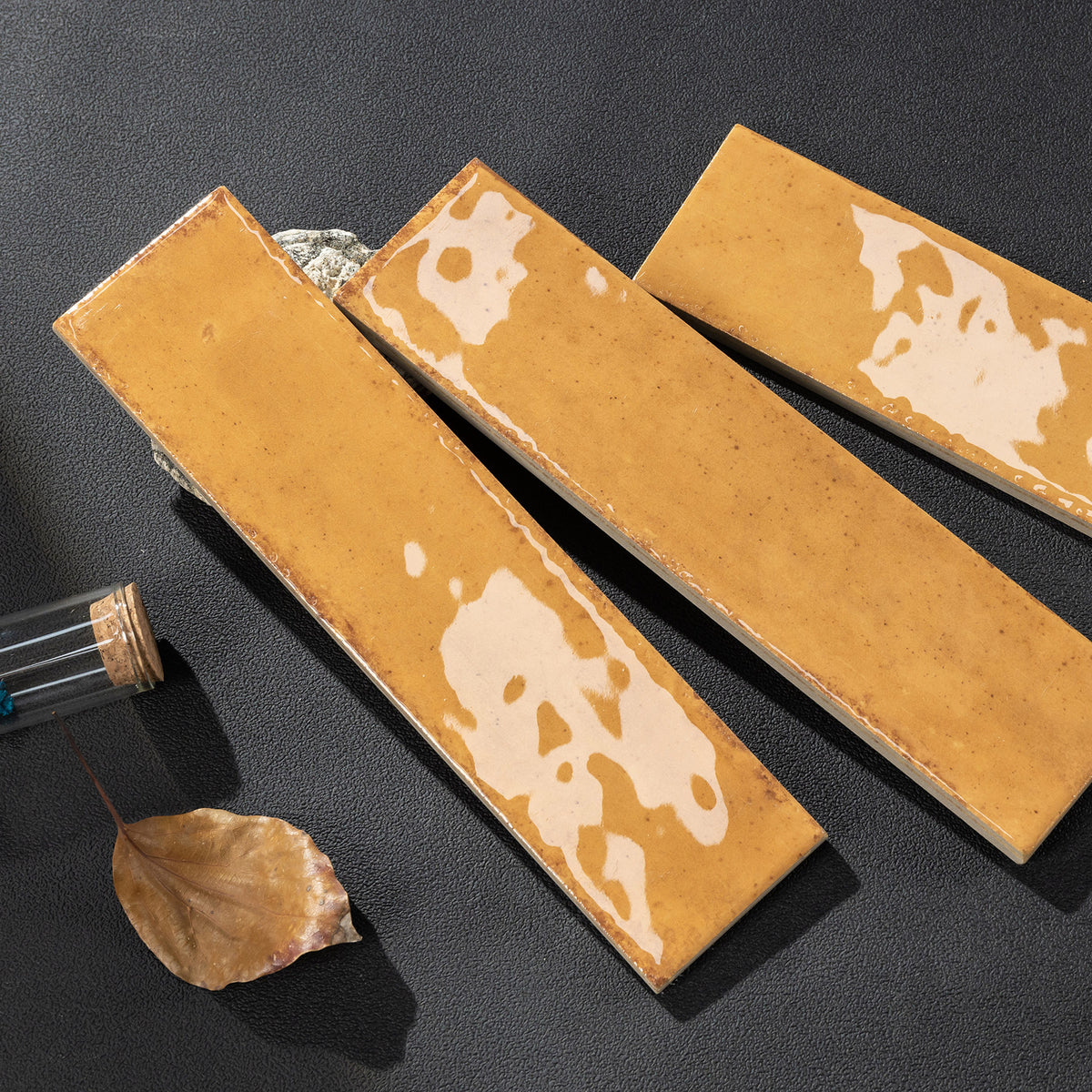 Ravello Mustard Yellow 60x240 Zellige Gloss Subway Tile