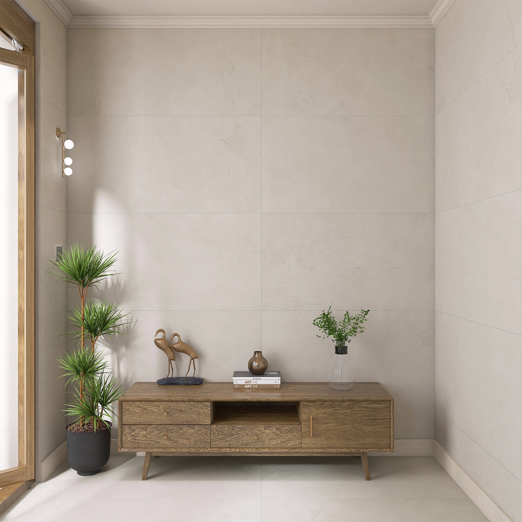 Renaissance Ivory 300x600 Matt Concrete Look Porcelain Tile