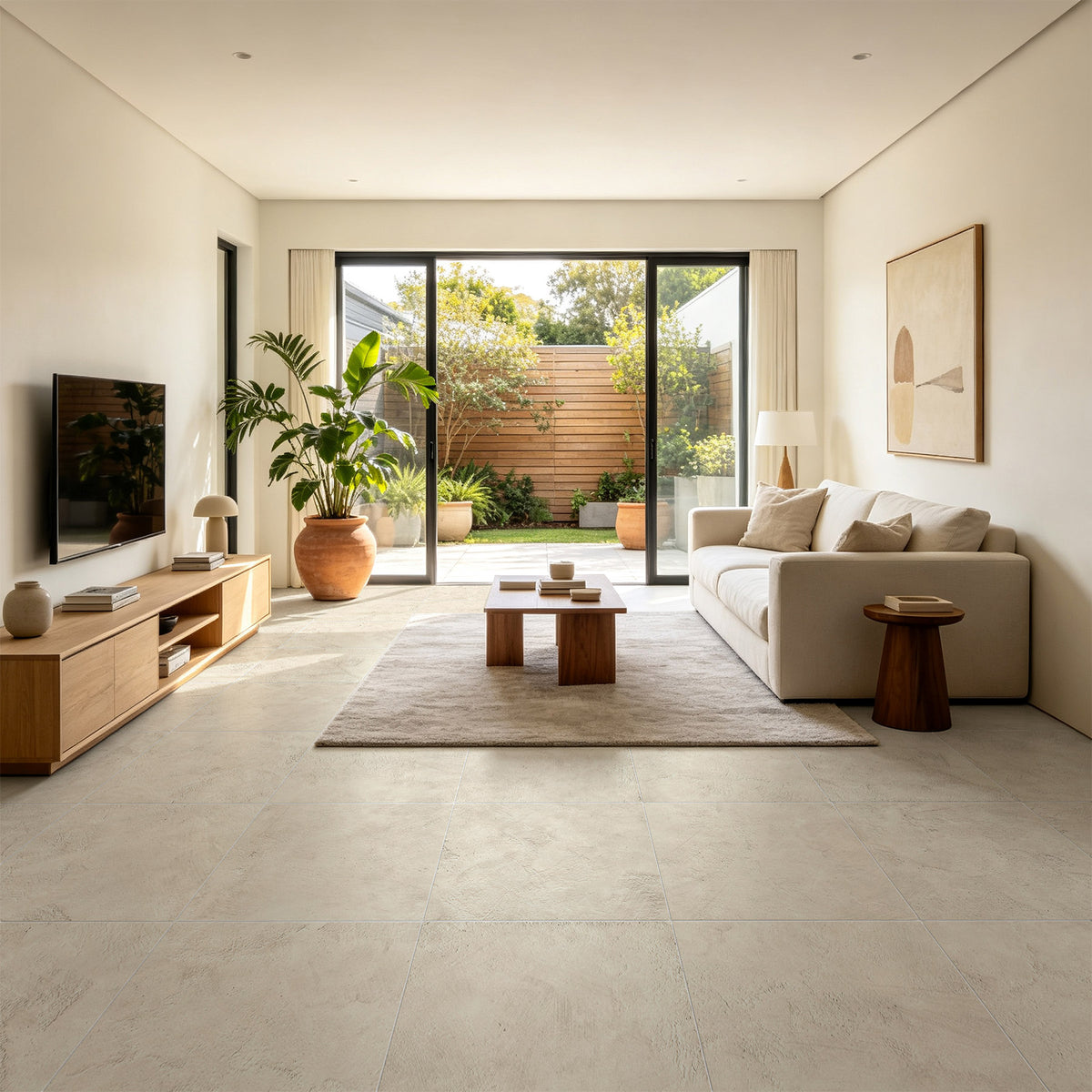 Renaissance Sand 600x600 Matt Concrete Look Porcelain Tile
