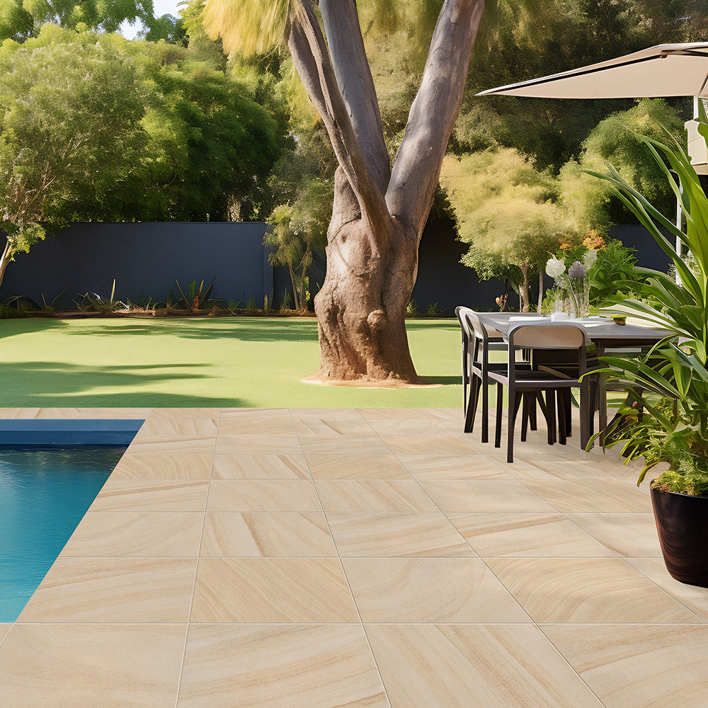 Maroubra Cliff 400x600x20 Outdoor Sandstone Look Porcelain Paver