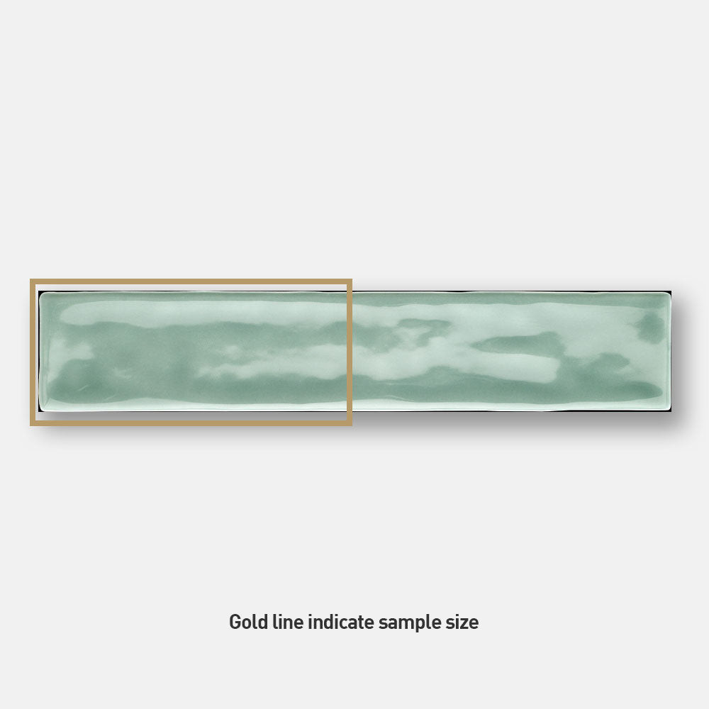 Sienna Sage Green 50x250 Gloss Subway Tile