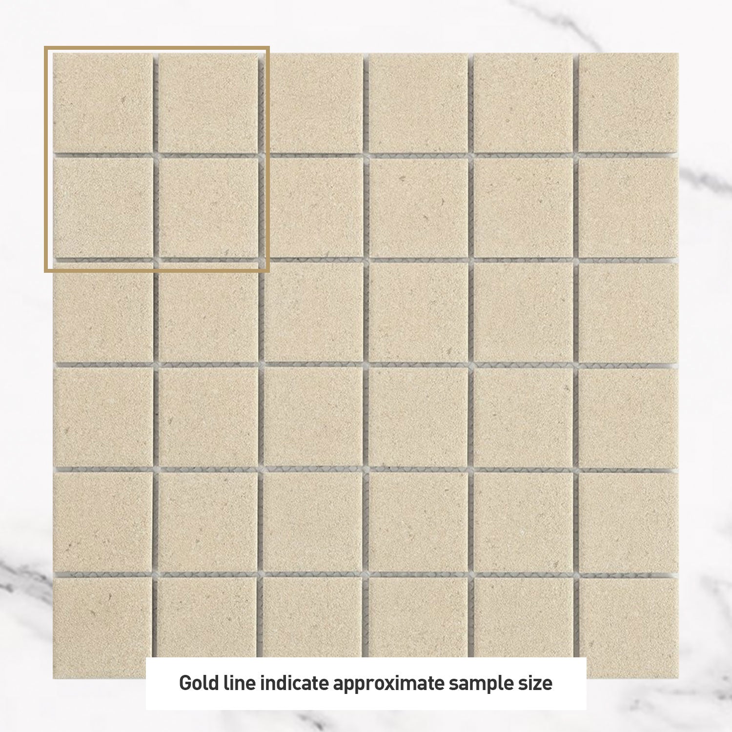 Soho Sandy Beige 48x48 Matt Porcelain Mosaic