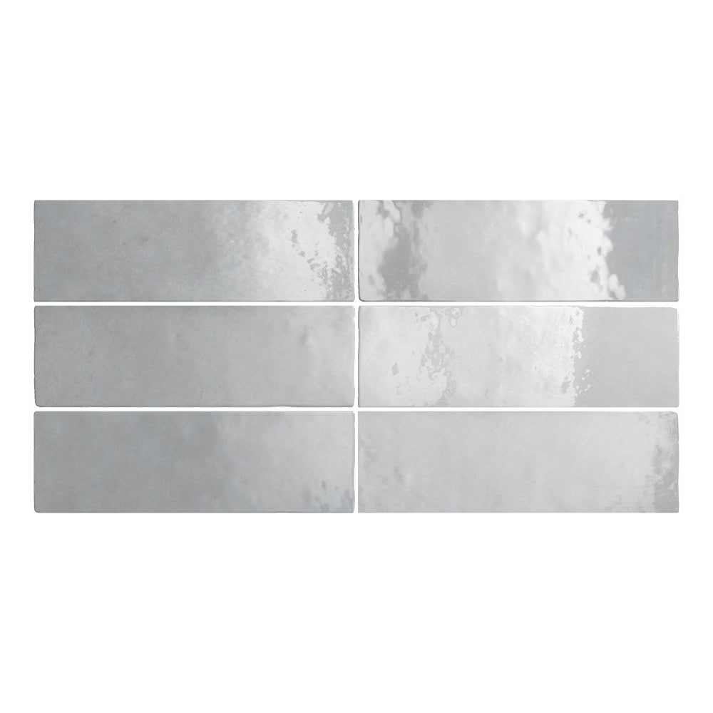 Sorrento Alabaster Grey 65X200 Zellige Gloss Subway Tile