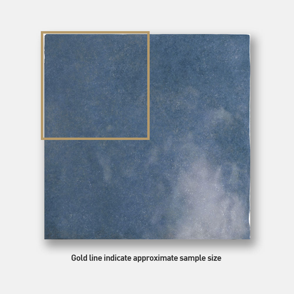 Sorrento Blue 132X132 Zellige Gloss Square Tile