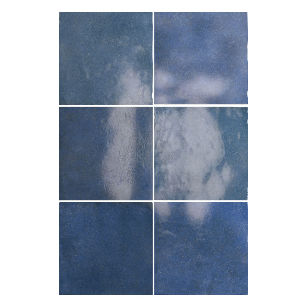 Sorrento Blue 132X132 Zellige Gloss Square Tile